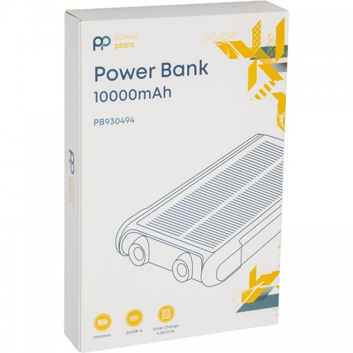Powerbank PowerPlant 10000mAh 12W (PB930494) Black/Orange купити в Україні | Telemart фото