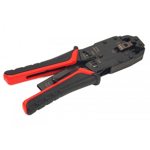 Обжимной инструмент PowerPlant RJ45 RJ12 RJ11 Crimping Tool (2008R) Black/Red купить в Украине | Telemart фото