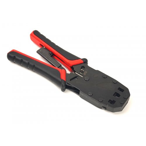 Обжимной инструмент PowerPlant RJ45 RJ12 RJ11 Crimping Tool (2008R) Black/Red купить в Украине | Telemart фото