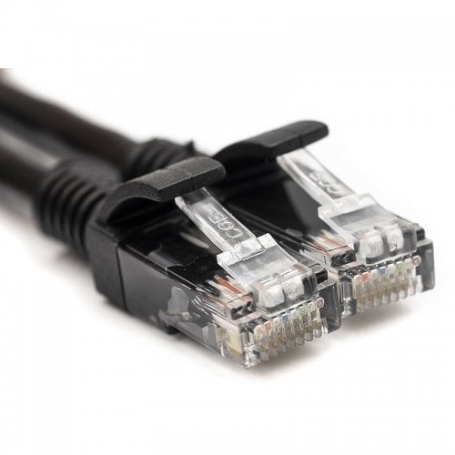 Патч-корд PowerPlant UTP RJ45 Cat5e 5m (CA911608) Black купить в Украине | Telemart фото
