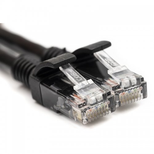 Патч-корд PowerPlant UTP RJ45 Cat5e 7.5m (CA911622) Black купить в Украине | Telemart фото