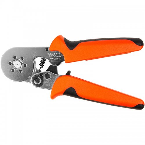 Кримпер для обжима наконечников PowerPlant Hexagonal Ferrule Crimper 0.25-6mm2 (TH25-HSC866) Orange купить в Украине | Telemart фото