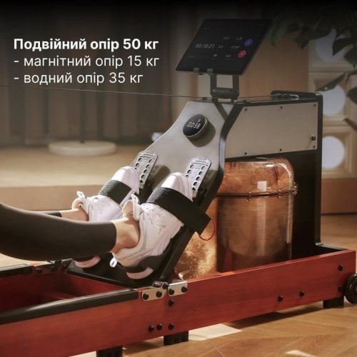 Гребной тренажер KingSmith WM10 Pro Black Walnut купить в Украине | Telemart фото
