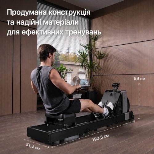 Гребной тренажер KingSmith WM20 Black купить в Украине | Telemart фото