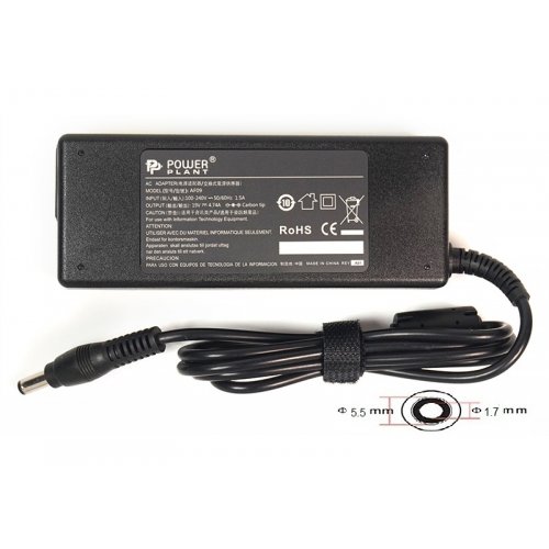 Блок питания для ноутбука PowerPlant Acer 19V 4.74A 90W 5.5x1.7mm (AC90F5517) Black купить в Украине | Telemart фото