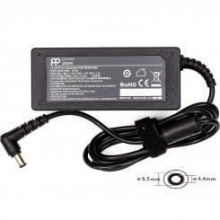 Блок питания для монитора PowerPlant LG 19V 3.42A 65W 6.5x4.4mm (AF65F6544) Black