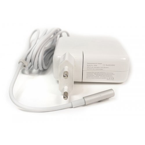 Блок питания для ноутбука PowerPlant Apple 16.5V 3.65A 60W MagSafe (AP60KMAG) White купить в Украине | Telemart фото