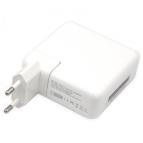 Блок питания для ноутбука PowerPlant Apple 5-20.3V 3A 61W USB Type-C (AP61HCUSB) White купить в Украине | Telemart фото