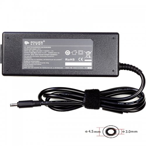 Блок питания для ноутбука PowerPlant Dell 19.5V 6.7A 130W 4.5x3.0mm (DL130G4530) Black купить в Украине | Telemart фото