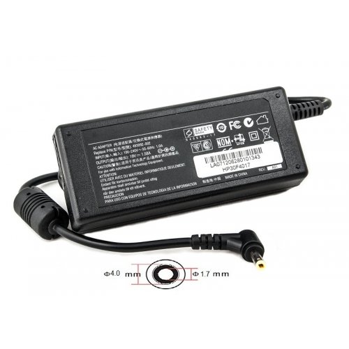 Блок питания для ноутбука PowerPlant HP 19V 1.58A 30W 4.0x1.7mm (HP30F4017) Black купить в Украине | Telemart фото