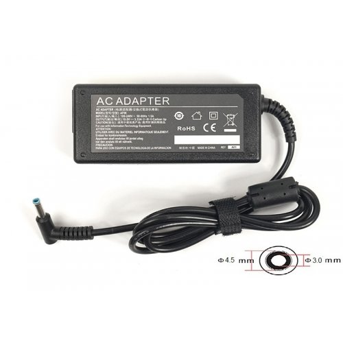 Блок питания для ноутбука PowerPlant HP 19.5V 3.33A 65W 4.5x3.0mm (HP65G4530) Black купить в Украине | Telemart фото