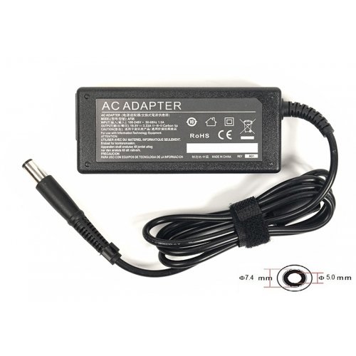 Блок питания для ноутбука PowerPlant HP 19.5V 3.33A 65W 7.4x5.0mm (HP65G7450) Black купить в Украине | Telemart фото
