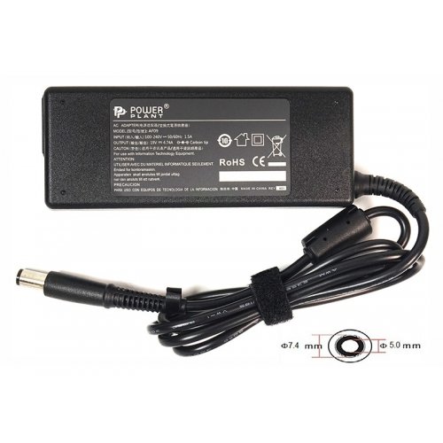 Блок питания для ноутбука PowerPlant HP 19V 4.74A 90W 7.4x5.0mm (HP90F7450) Black купить в Украине | Telemart фото