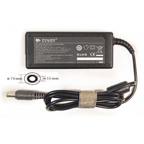 Блок живлення для ноутбука PowerPlant Lenovo 20V 3.25A 65W 7.9x5.5mm (IB65H7955) Black купити в Україні | Telemart фото