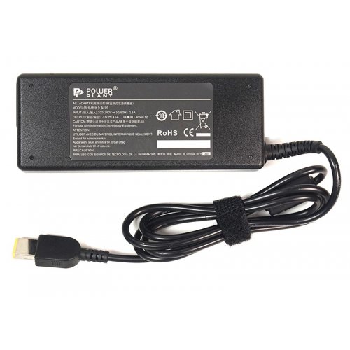 Блок живлення для ноутбука PowerPlant Lenovo 20V 4.5A 90W Slim Tip (IB90HSPE) Black купити в Україні | Telemart фото