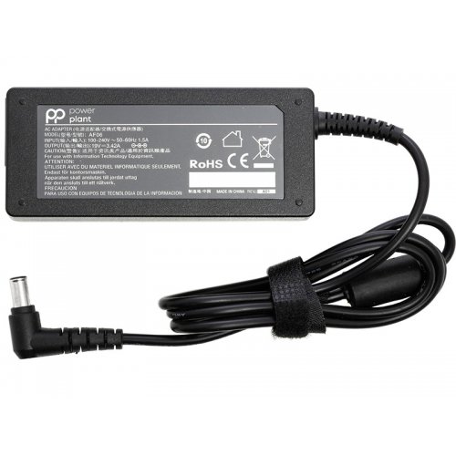 Блок питания для ноутбука PowerPlant LG 19V 3.42A 65W 6.5x4.4mm (LG65F6544) Black купить в Украине | Telemart фото
