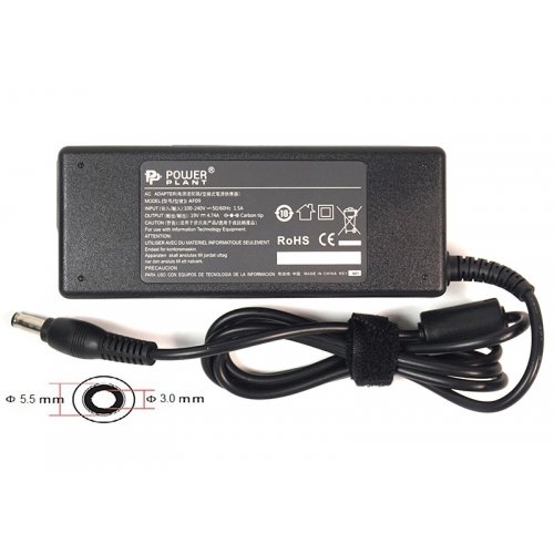 Блок живлення для ноутбука PowerPlant Samsung 19V 4.74A 90W 5.5x3.0mm (SA90F5530) Black купити в Україні | Telemart фото
