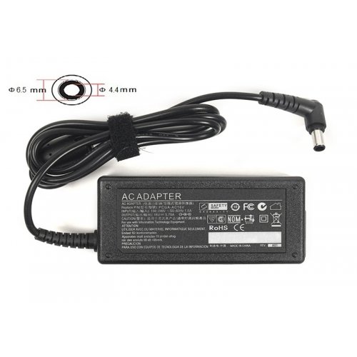 Блок живлення для ноутбука PowerPlant Sony 16V 3.75A 60W 6.5x4.4mm (SO60D6544) Black купити в Україні | Telemart фото