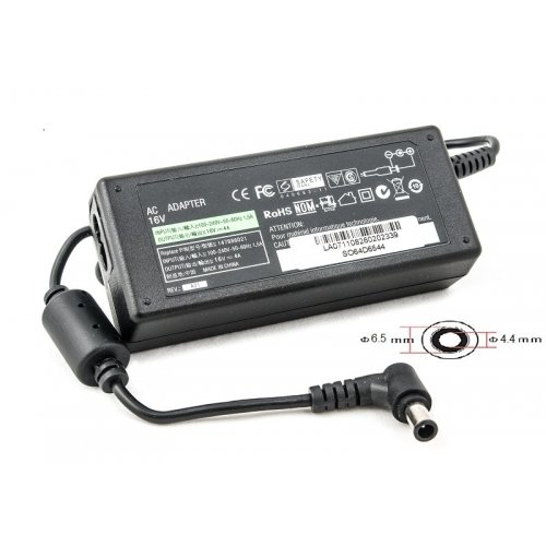 Блок питания для ноутбука PowerPlant Sony 16V 4A 64W 6.5x4.4mm (SO64D6544) Black купить в Украине | Telemart фото