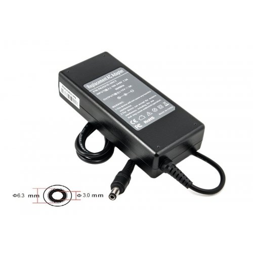 Блок живлення для ноутбука PowerPlant Toshiba 15V 6A 90W 6.3x3.0mm (TO90C6330) Black купити в Україні | Telemart фото