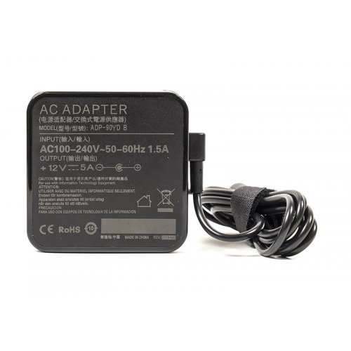 Універсальний блок живлення для ноутбука PowerPlant 12V 5A 60W 5.5x2.1mm Wall Mount (WMKD00MS0042) Black купити в Україні | Telemart фото