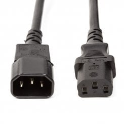 Кабель питания PowerPlant C13 to C14 2m (CC360352) Black