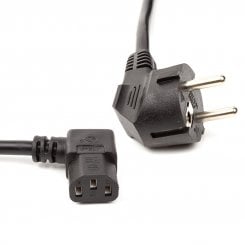 Кабель питания PowerPlant CEE 7/7 to C13 2m Angled (CC360369) Black