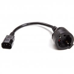 Переходник PowerPlant C14 to Schuko 0.15m (EX610457) Black