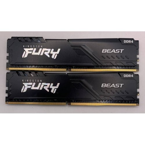 Озп Kingston DDR4 16GB (2x8GB) 3200Mhz FURY Beast Black (KF432C16BBK2/16) (Відновлено продавцем, 924920) купити в Україні | Telemart фото