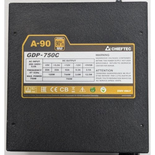 Блок живлення CHIEFTEC A-90 750W (GDP-750C) (Відновлено продавцем, 924927) купити в Україні | Telemart фото