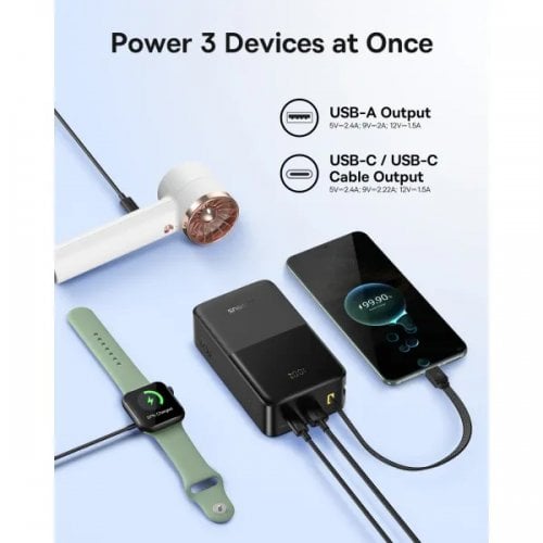 Powerbank Baseus EnerFill FC51 Bipow 2 Pro 30000mAh 22.5W (E0028100) Black купити в Україні | Telemart фото
