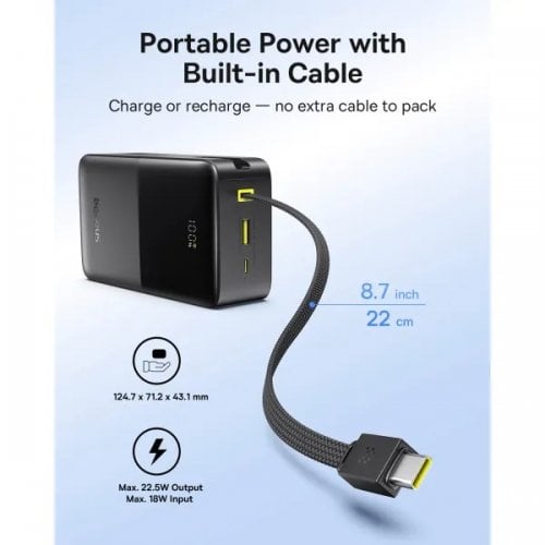 Powerbank Baseus EnerFill FC51 Bipow 2 Pro 30000mAh 22.5W (E0028100) Black купити в Україні | Telemart фото