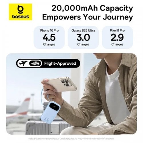 Powerbank Baseus EnerFill FC31 Qpow 3 Dual-Cable 20000mAh 22.5W (P10082107313-00) Blue купить в Украине | Telemart фото