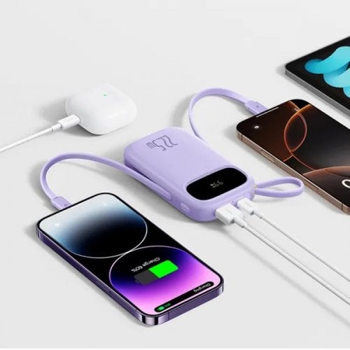 Powerbank Baseus EnerFill FC31 Qpow 3 Dual-Cable 20000mAh 22.5W (P10082107513-00) Purple купить в Украине | Telemart фото