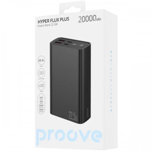 Powerbank Proove Hyper Flux Plus 20000mAh 22.5W (PBF222120001) Black купити в Україні | Telemart фото