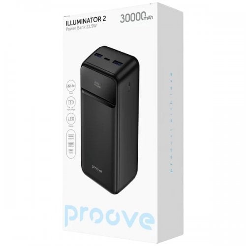 Powerbank Proove Illuminator 2 30000mAh 22.5W (PBIP30212201) Black купити в Україні | Telemart фото