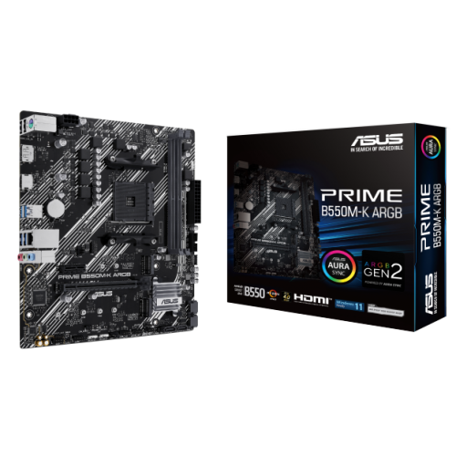 Уценка материнская плата Asus PRIME B550M-K ARGB (sAM4, AMD B550) (Вскрытая упаковка, 925146) купить в Украине | Telemart фото
