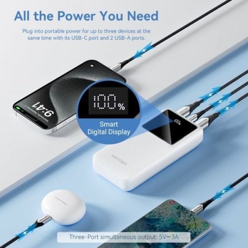 Powerbank Vention 20000mAh 22.5W (FHLB0) Black купить в Украине | Telemart фото
