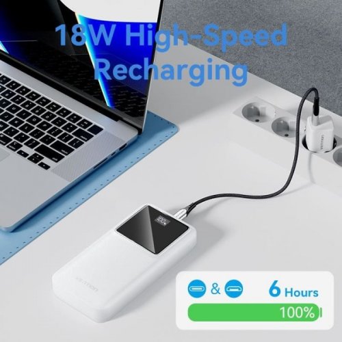 Powerbank Vention 20000mAh 22.5W (FHLB0) Black купить в Украине | Telemart фото