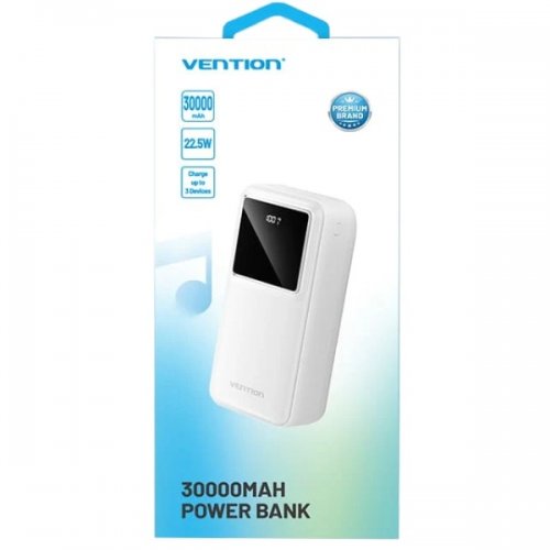 Powerbank Vention 30000mAh 22.5W (FHMW0) White купить в Украине | Telemart фото