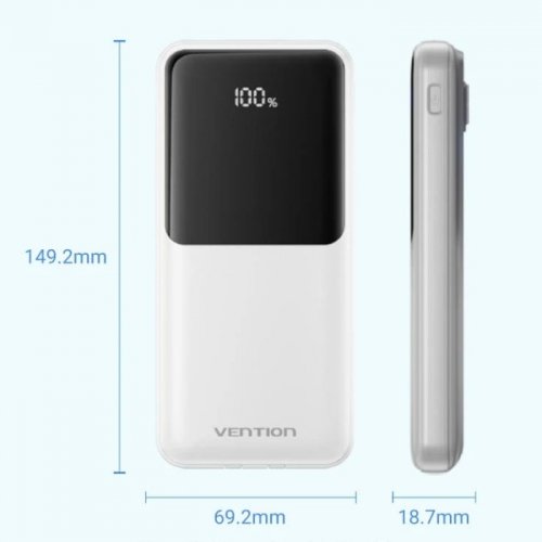 Powerbank Vention 10000mAh 22.5W (FHOW0) White купить в Украине | Telemart фото