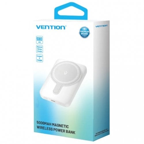 Powerbank Vention Magnetic Wireless 5000mAh 20W (FHSW0) White купить в Украине | Telemart фото