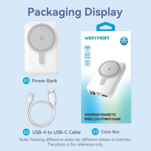 Powerbank Vention Magnetic Wireless 10000mAh 22.5W (FHTB0) Black купить в Украине | Telemart фото