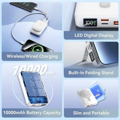 Powerbank Vention Magnetic Wireless 10000mAh 22.5W (FHTW0) White купить в Украине | Telemart фото