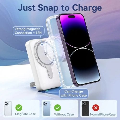 Powerbank Vention Magnetic Wireless 10000mAh 22.5W (FHTW0) White купить в Украине | Telemart фото