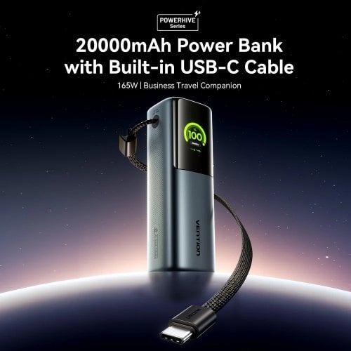 Powerbank Vention PowerHive 20000mAh 165W (FKFH0) Gray купить в Украине | Telemart фото