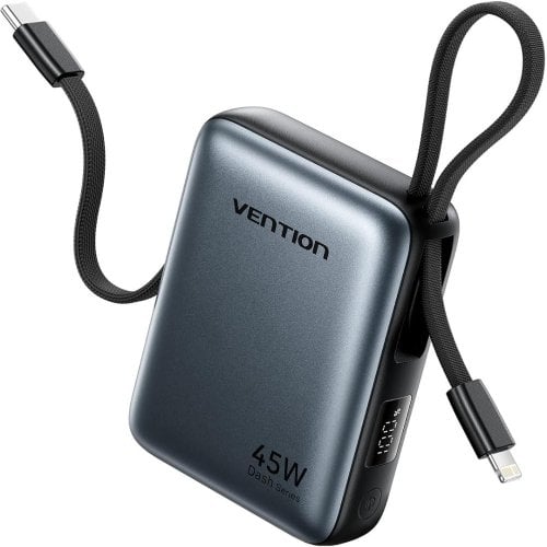 Powerbank Vention Dash 10000mAh 45W (FKMH0) Gray купить в Украине | Telemart фото