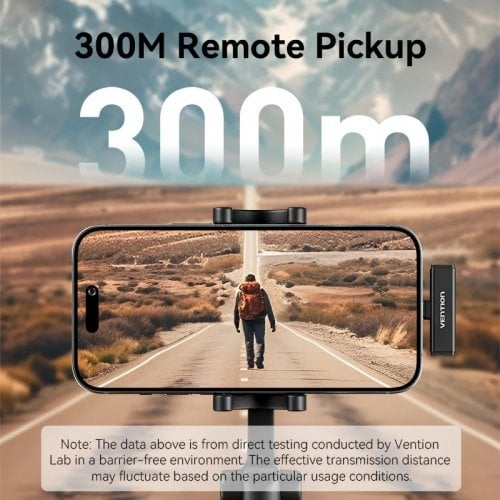Беспроводной петличный микрофон Vention USB-C 2-Pack Wireless Lavalier with Charging Case (NCAB0) Black купить в Украине | Telemart фото