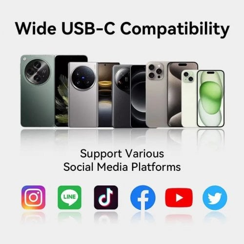Беспроводной петличный микрофон Vention USB-C 2-Pack Wireless Lavalier with Charging Case (NCAB0) Black купить в Украине | Telemart фото