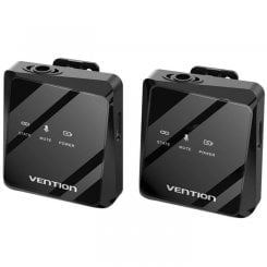 Беспроводной петличный микрофон Vention USB-C 2-Pack Wireless Lavalier (NCBB0) Black